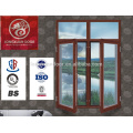 2015 modern best price high quality tempered safe glass wood swing windows